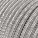 Câble décoratif textile à mètres homologué recouvert de cuivre argent