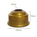 Support laiton 120mm x 70mm pour douille E27