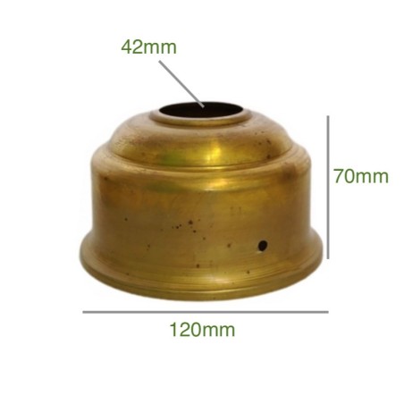 Support en laiton 120 mm de diamètre x 70 mm une sortie E27