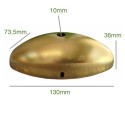 Support en laiton 130 mm diamètre x 73,5 mm avec une sortie