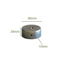 Support fer à peindre 60mm diamètre x 25mm et une sortie