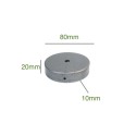 Support fer à peindre 80mm diamètre et une sortie