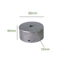 Support fer à peindre 80mm diamètre x 40mm et une sortie