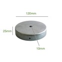 Support fer à peindre 120mm diamètre x 25mm une sortie