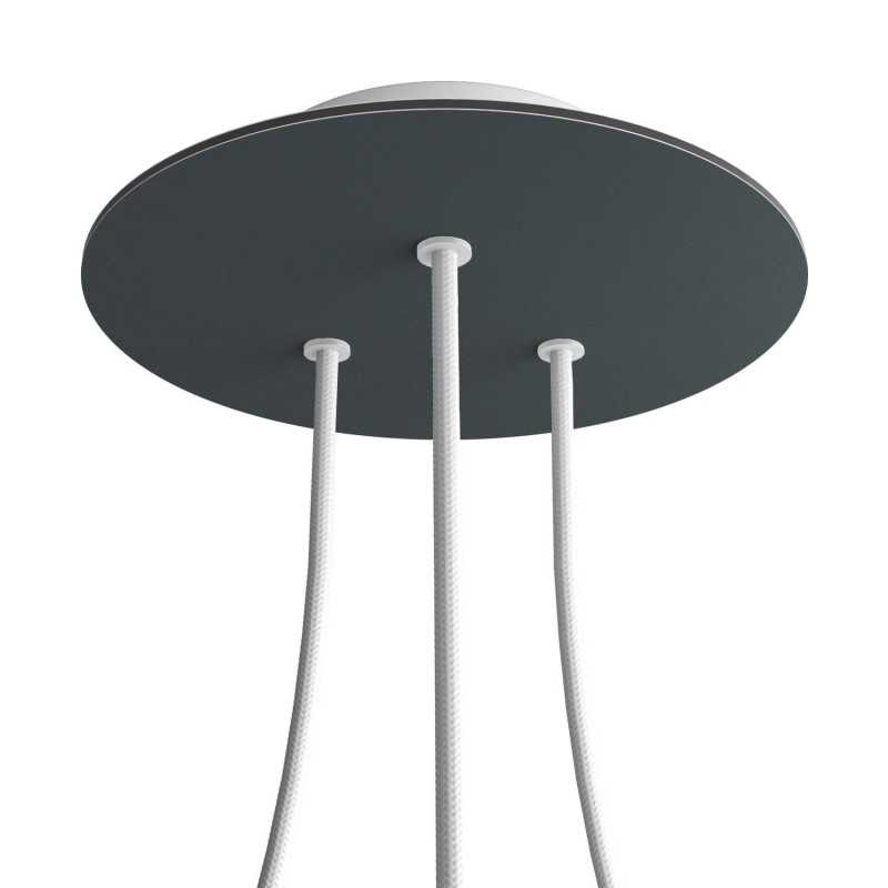 Support de plafond de 200 mm avec trois sorties de différentes couleurs