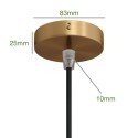 Mini rosace métallique 83 mm pour luminaires | ACCESSOIRESPOURLAMPES.FR