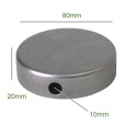 Support en fer diamètre 80mm x 20mm avec sortie latérale