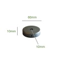 Support fer à peindre 60mm diamètre x 10mm et une sortie