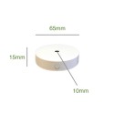 Support métal couleur blanche 65mm diamètre et une sortie