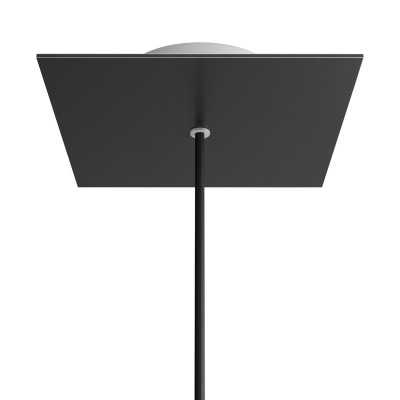 Rosace carrée 200 mm avec trou central | AccessoiresPourLampes.fr