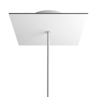 Rosace carrée 200 mm avec trou central | AccessoiresPourLampes.fr