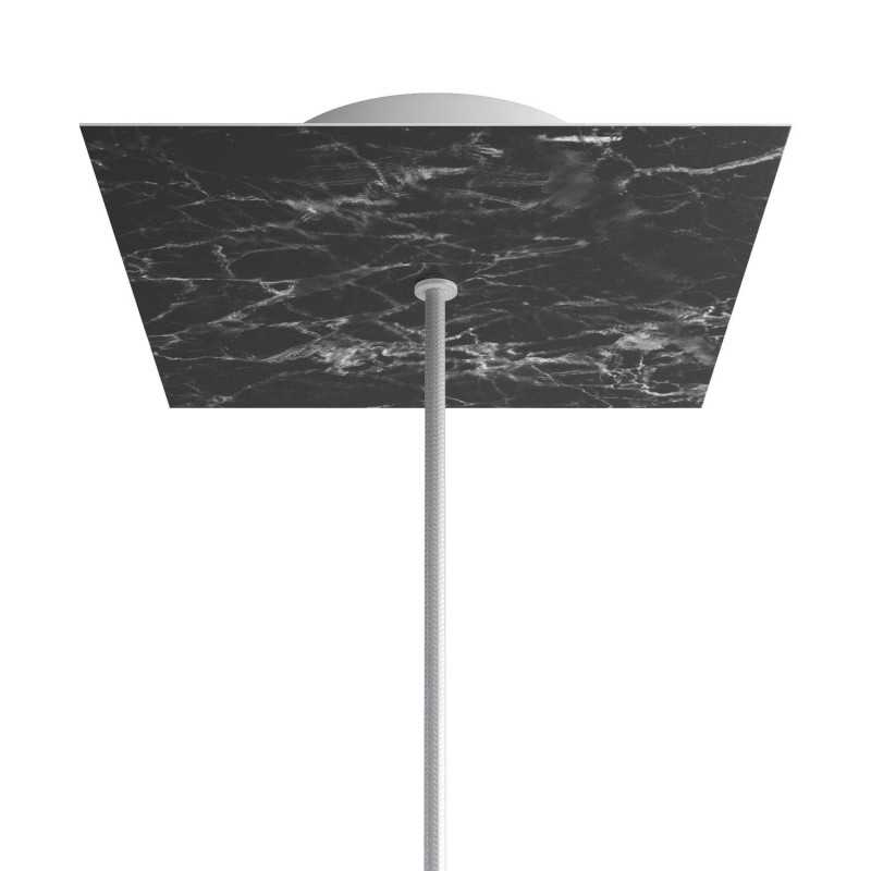 Support métallique carré 200mm x 200mm 1 sortie