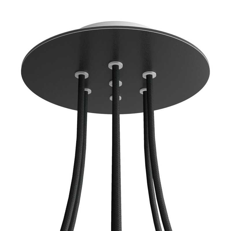 Rosace ronde 200 mm avec 7 trous | ACCESSOIRESPOURLAMPES.FR