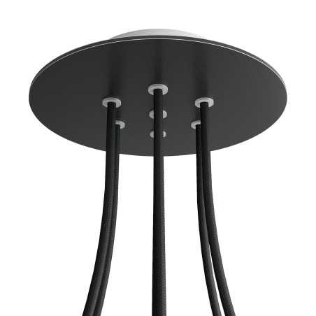 Rosace ronde 200 mm avec 7 trous | ACCESSOIRESPOURLAMPES.FR