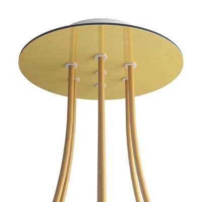 Rosace ronde 200 mm avec 7 trous | ACCESSOIRESPOURLAMPES.FR