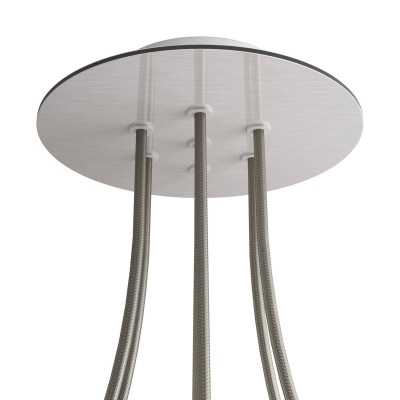 Rosace ronde 200 mm avec 7 trous | ACCESSOIRESPOURLAMPES.FR