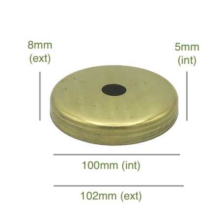 Porte-tulipes en laiton de 100mm diamètre x 5mm