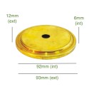 Couvercle et porte tulipes en laiton 93mm de diamètre x 12mm hauteur