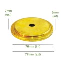 Couvercle et porte tulipes en laiton 76mm de diamètre x 6mm hauteur