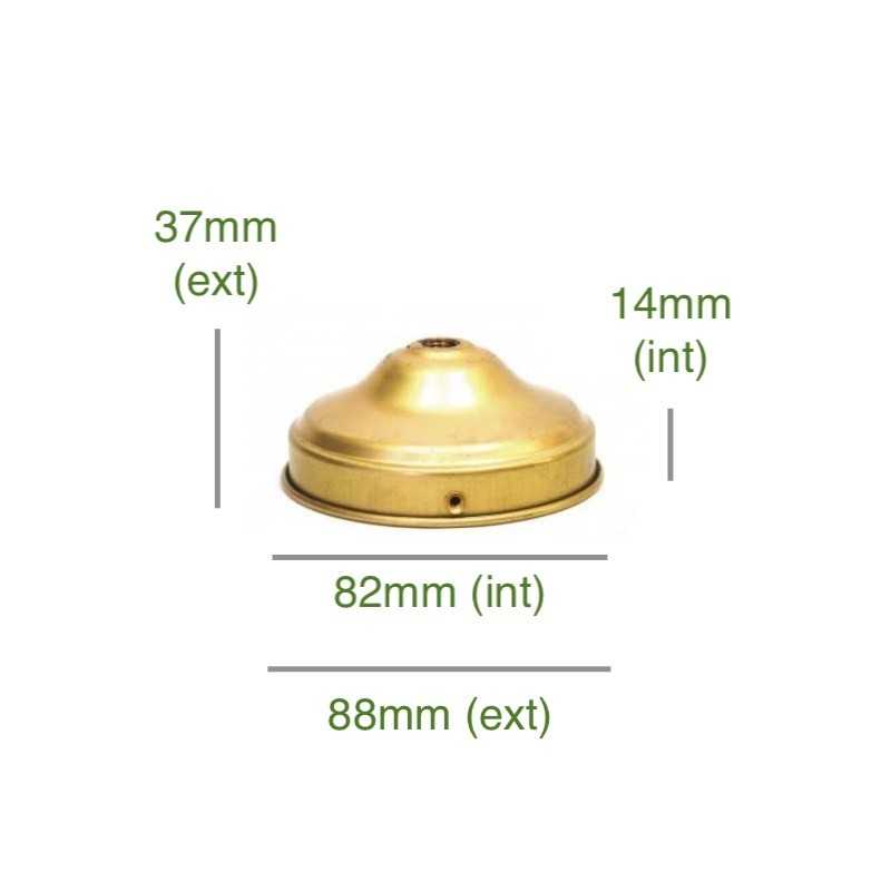Support globes en laiton 82mm x 14mm avec vis