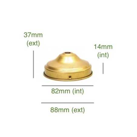 Support globes en laiton 82mm x 14mm avec vis