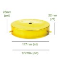Couvercle pour lampes ballon ou boites 122mm lise