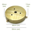 Support globes en laiton 86mm x 17mm avec vis