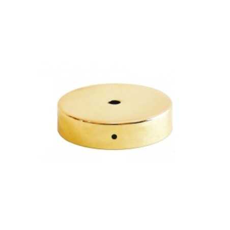 Support en métal doré brillant de 60 mm de diamètre avec une sortie