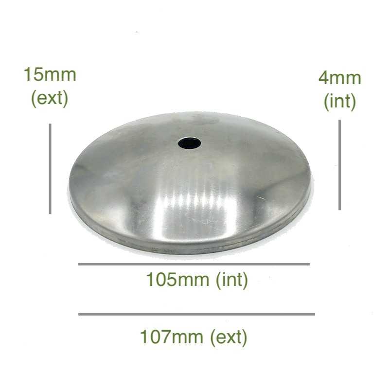 Porte-tulipes concave en fer brut de 105mm diamètre x 4mm