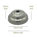 Couvercle décoré en fer brut 63mm x 7mm