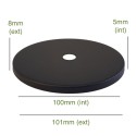 Porte-tulipes couleur noire de 100mm diamètre x 5mm
