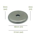 Support globe en verre fer brut arrondi diamètre 46mm x 4mm