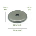 Support globe en verre fer brut arrondi diamètre 26mm x 4mm