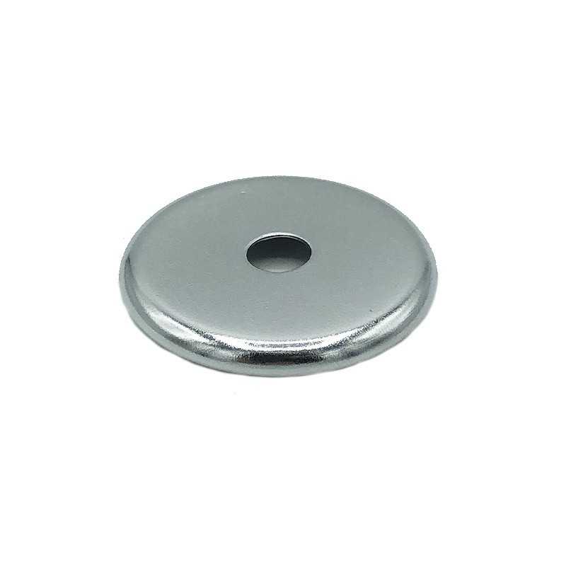 Support globe en verre chromé arrondi diamètre 26mm x 4mm