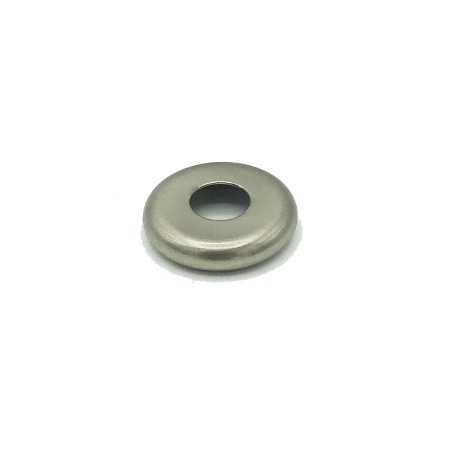 Support globe en verre acier satiné arrondi diamètre 21mm x 4mm