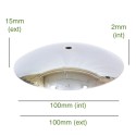Couvercle concave chromé 100mm x 2mm pour globes en verre