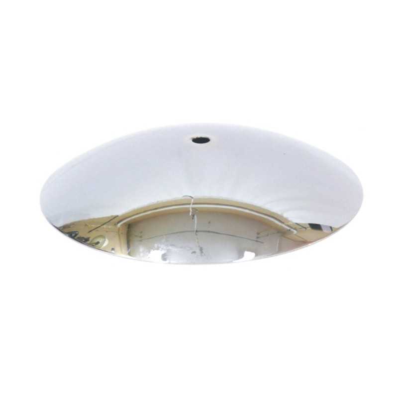 Couvercle concave chromé 60mm x 2mm pour globes en verre