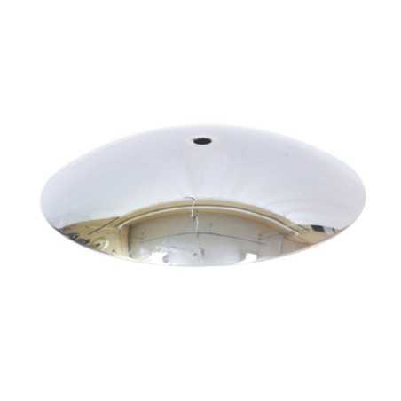 Couvercle concave chromé 60mm x 2mm pour globes en verre
