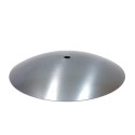 Couvercle en fer brut chromé 100mm x 2mm pour globes en verre
