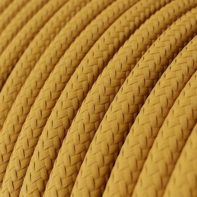 Câble décoratif textile à mètres homologué couleur moutarde