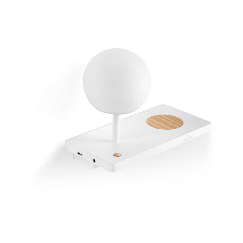 Lampe LED avec chargeur sans fil MOREAU globe en verre