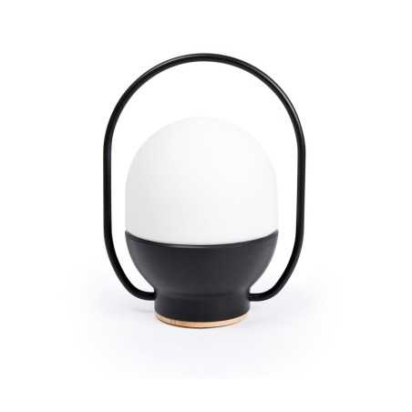 Lampe de table en plastique LED intégrée noir mat CLAMECY