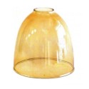 Cloche en verre ambré de 150 mm de hauteur sur 150 mm de diamètre.