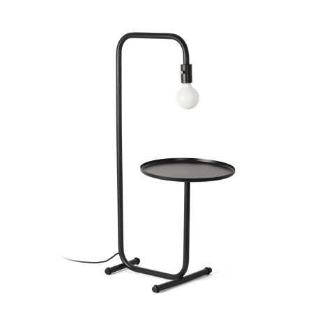 Lampe de sol en acier E27 noir mat GEMENOS