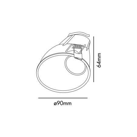 Lampe de plafond en aluminium GU10 doré mat COUZEIX