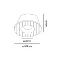 Lampe de plafond en aluminium GU10 blanc mat CRASTES