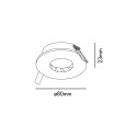 Lampe de plafond en acier GU10 blanc mat ARCENS