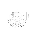 Lampe de plafond en acier GU10 blanc mat RULUDU