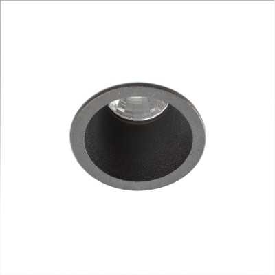 Lampe de plafond en aluminium LED intégrée noir mat LATILLE