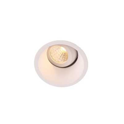 Lampe de plafond en aluminium LED intégrée blanc mat HAMARS